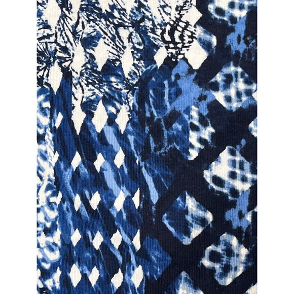 Rafaella Studio Top Womens Small Blue White Short Sleeve Blouse Cotton - Picture 12 of 12